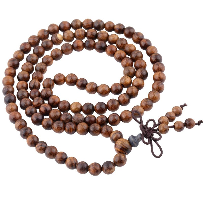 SUNYIK Black Rosewood 108 Tibetan Buddhist Mala Bracelet Beaded Prayer Bead(6mm) - Image 2