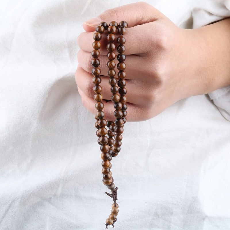 SUNYIK Black Rosewood 108 Tibetan Buddhist Mala Bracelet Beaded Prayer Bead(6mm) - Image 4