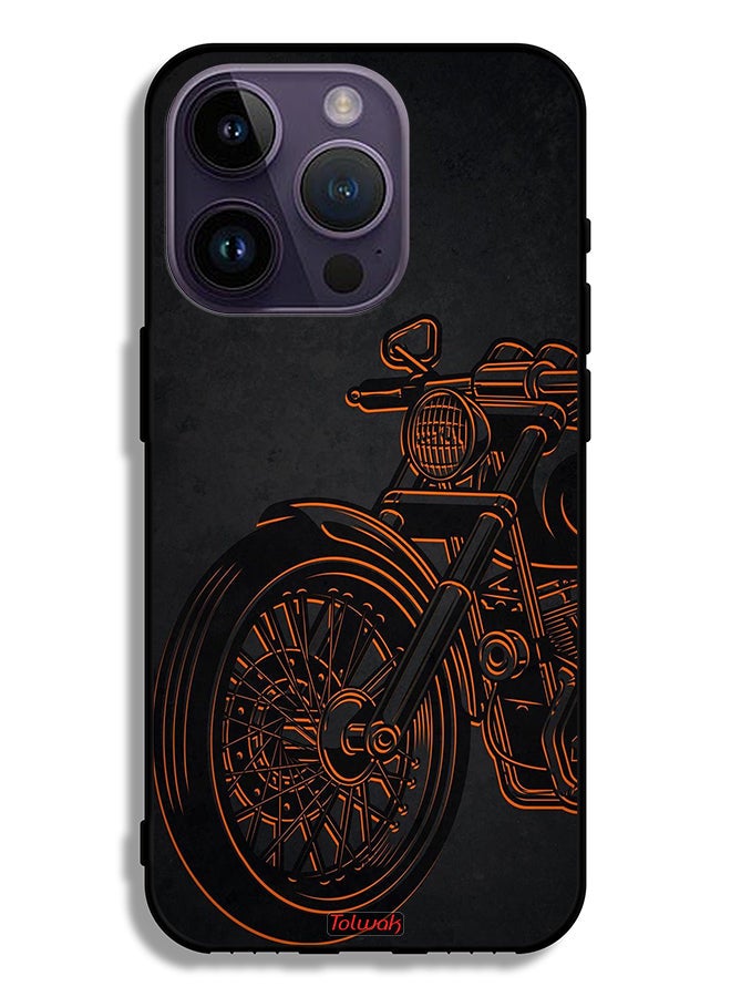 Tolwak Apple iPhone 14 Pro Protective Case Vintage Bike - Image 2