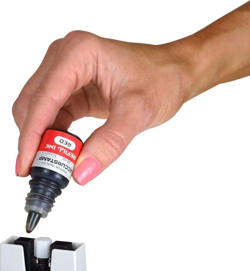 AccuStamp Accu-Stamp Ink Refill, Pre-Inked, Red & Blue - Image 1