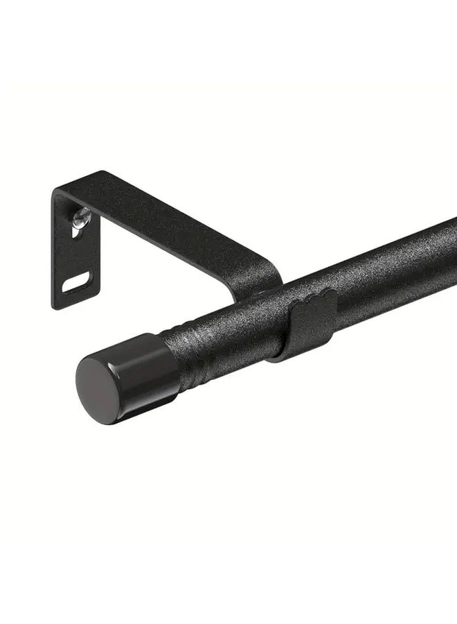 2 Pack Adjustable Curtain Rod For Windows 30 To 43 Inches 5 8 Inch Sturdy Metal Pole Indoor Outdoor Curtains Includes Brackets Modern Simple Decor Matte Black Finish - Image 2