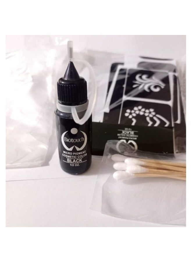 Biotouch Micro Pigment Cosmetic Color Black - Temporary Tattoos - Image 4