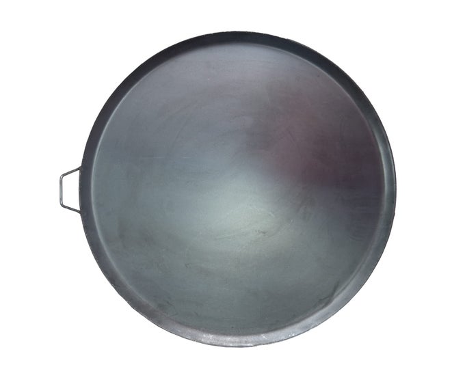 COMAL PARA TORTILLAS GRANDES REDONDO PARA ESTUFAS FOR TORTILLAS Y QUESADILLA CARBON STEEL HEAVY DUTY METAL HANDLE 155 INCH