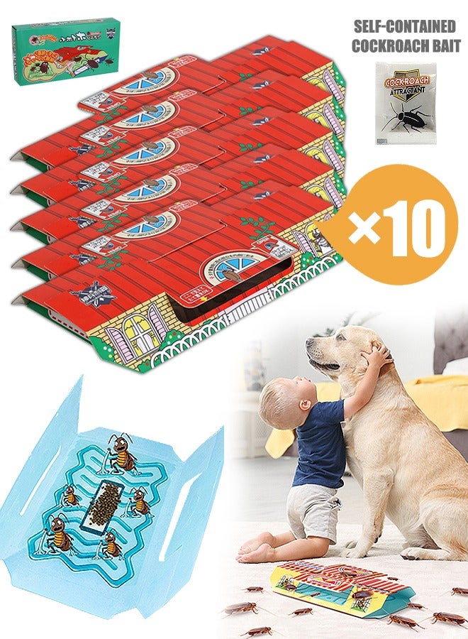 GREEN KILLER 10 Pcs Roach Repellent with Bait room, Cockroach Pesticides, Cockroach Killer Repellent for Home  - Image 1