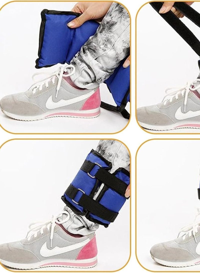 Festive Gallery Adjustable Ankle Weights for Women and Men, Ankle Wrist Weight Durable Practical Hands or Feet Wear Resistant, Walking Jogging Gymnastics Aerobics Enthusiasts Muscle Training (2.5 kg x 2Nos) - Image 2