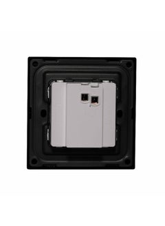 Donmarco Ultra Thin Plastic Door Bell Switch – Ultra Thin Premium Plastic Material, Modern & Durable, Fire-Resistant Electric Switch, 15-Year Warranty, Wall Switch for Home and Office (Matt Black)  - Image 1