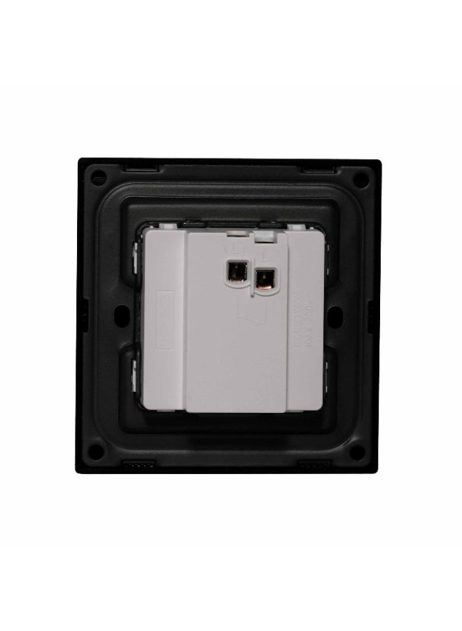 Donmarco Ultra Thin Plastic Door Bell Switch – Ultra Thin Premium Plastic Material, Modern & Durable, Fire-Resistant Electric Switch, 15-Year Warranty, Wall Switch for Home and Office (Matt Black) - Image 1