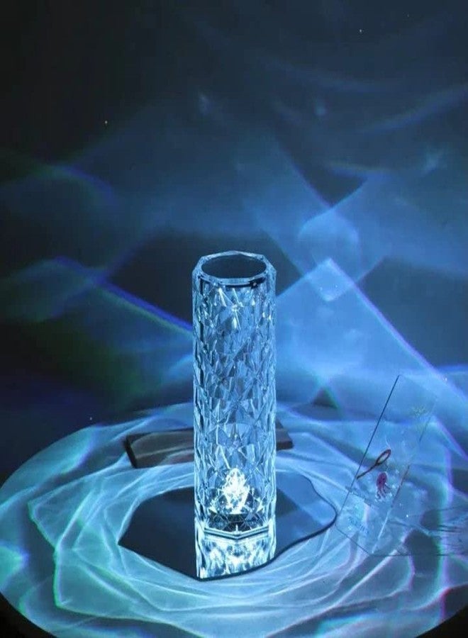 KSBOY Crystal Diamond Table Lamp Rechargeable Color Changing, Touch Control Creative Rose LED Ambient Night Light, Modern Bedside lamp Home Candlelight Dinner Decoration (16 Colors Changing Mode) - Image 5