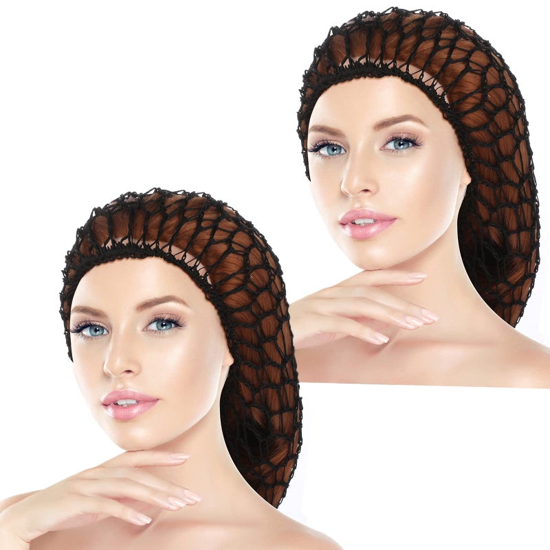 WLLHYF Mesh Rayon Knit Snood Hat Crochet Hair Wraps Sleep Cap Large Hair Cover Ornament Accessory - Image 1