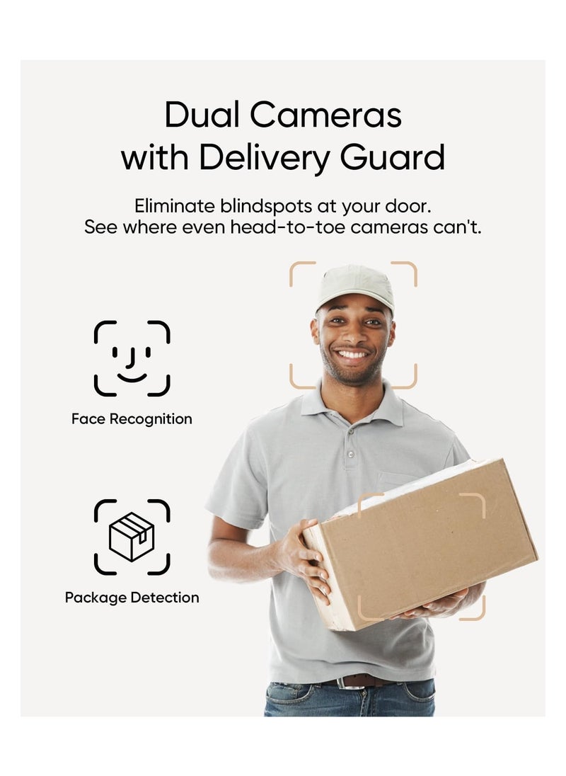 eufy - eufy Security Video Doorbell E340 (Battery Powered), Dual Cameras with Delivery Guard, 2K Full HD and Color Night Vision, HomeBase S380 Compatible, No Monthly Fee - Image 1
