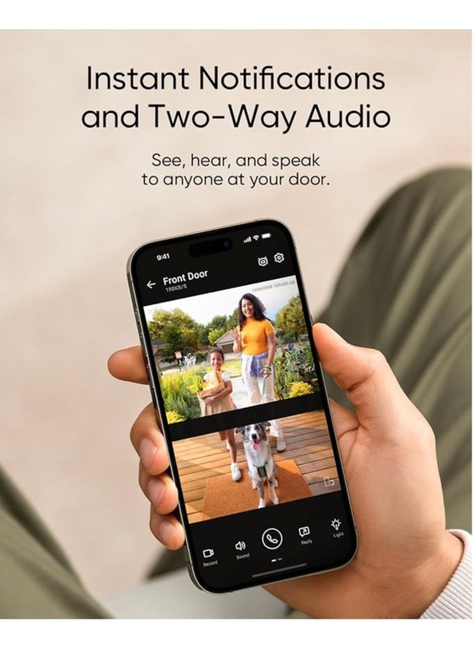 eufy - eufy Security Video Doorbell E340 (Battery Powered), Dual Cameras with Delivery Guard, 2K Full HD and Color Night Vision, HomeBase S380 Compatible, No Monthly Fee - Image 1