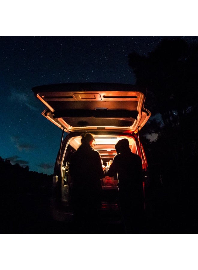 جرين ليون مصباح تخييم LED قابل لإعادة الشحن من كامب بيم، مصباح طوارئ محمول، مصباح يدوي LED، مصباح تخييم يعمل حتى 10 ساعات مع 5 أوضاع إضاءة (وضع SOS أحمر وأزرق، ثلاث درجات حرارة لونية، سطوع قابل للتعديل)، توصيل مغناطيسي، مقاوم للماء، مؤشر LED لمستوى البطارية، وظيفة بنك الطاقة - بيج - Image 2