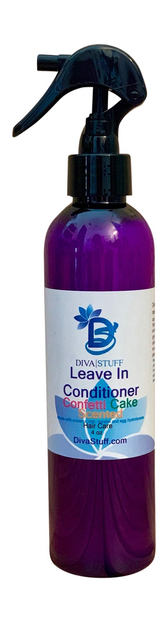 Confetti Cake Scented Hair Leave In Conditioner With Coconut Milk Keratin and Egg Hydrolysate 8oz
