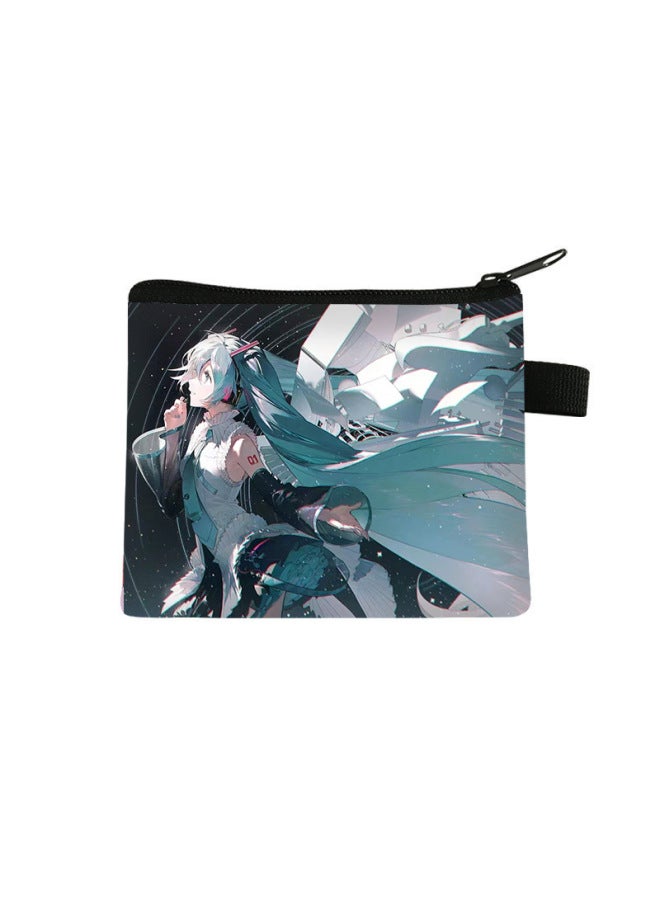 New Hatsune Miku Children's Coin Purse Cute Storage Card Holder Student Portable Mini Bag
