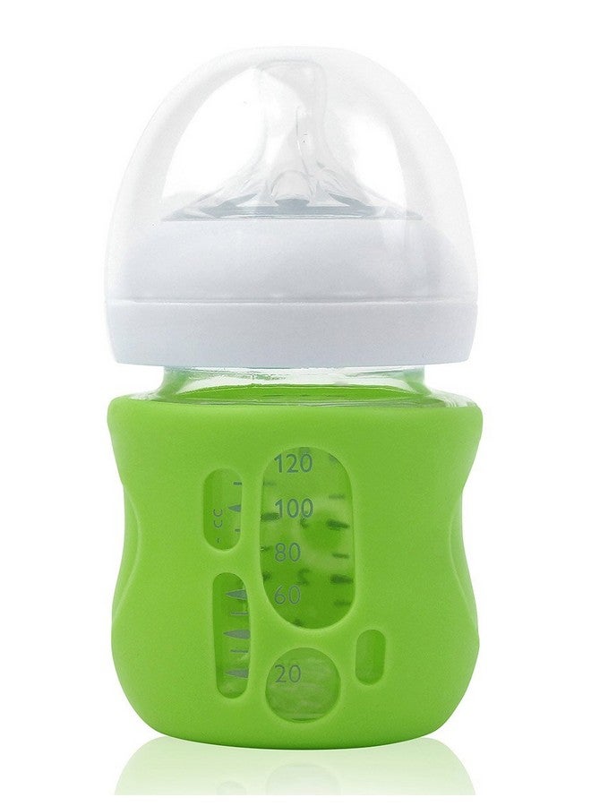 Olababy Silicone Sleeve for Avent Natural Glass Baby Bottles (4 oz, Green) - Image 1