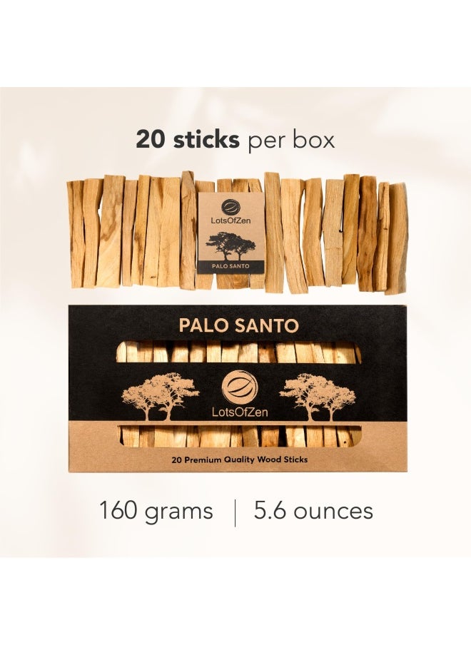palosanto - Sticks Authentic 20 Pack 100 Natural Incense High Resin Spiritual Cleansing Palo Santo Matches From Peru Wild Harvested Sustainably Hand Picked - Image 1
