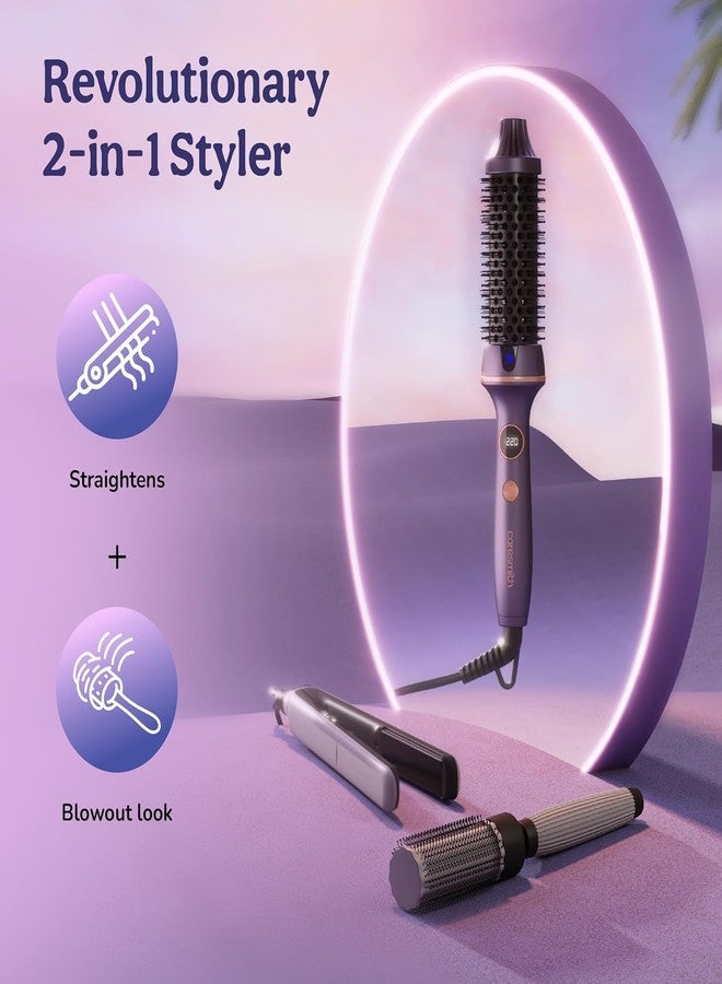 Caresmith Bloom Heated Round Brush | 2 in 1 Thermal Brush with Straightening and Blowout Styling | Professional Hair Styling Tool | Hot Air Brush Replacement | Hair Styler Complete Set - Image 2