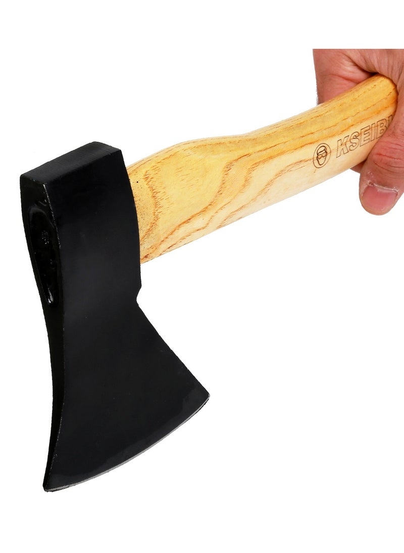 KSEIBI Axe with Wooden Handle 600g, Carbon Steel, Wood Handle, Ideal for Small Wood-Cutting Projects, Clearing Small Limbs, And Camping, Strong and Durable, Clearing Branches, Construction, Bushcraft Axe  - Image 5