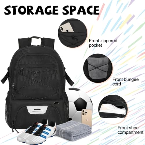 Goloni Basketball Bag,Large Sports Bag with with Separate Ball & Shoe Compartments,Gym Bag for Basketball,Soccer,Volleyball - Image 2