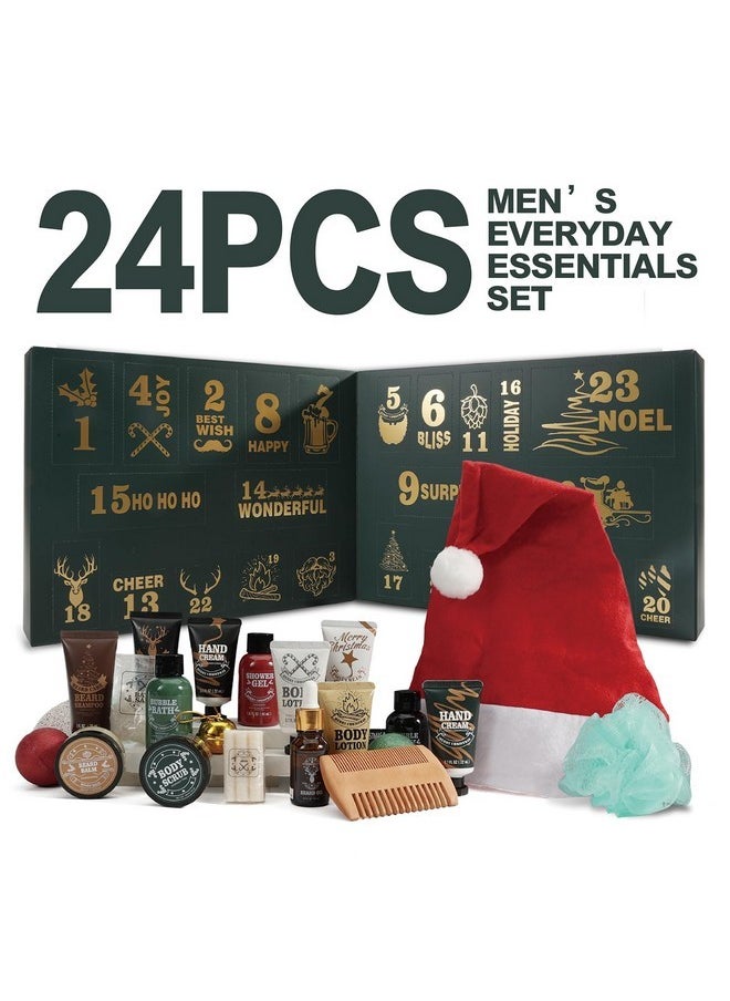 Rinse & Robust Rinse&Robust Mens Christmas Gift 2024 Advent Calendar Beard Care Grooming For Men Bath and Body Gift Set for men 24pcs Gift Set Include Beard Care Set,Shower Gel, Bubble Bath,Body Lotion,etc  - Image 2