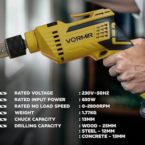 IBELL TOOLS IBELL VORMIR ID13-75 Impact Drill | 650W | Dual Mode (Drilling & Impact) | 13mm Chuck | 0–2800 RPM | Variable Speed | Forward/Reverse | Copper Armature - Image 2