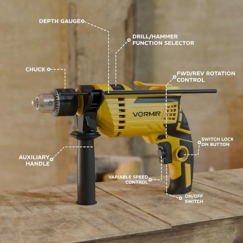 IBELL TOOLS IBELL VORMIR ID13-75 Impact Drill | 650W | Dual Mode (Drilling & Impact) | 13mm Chuck | 0–2800 RPM | Variable Speed | Forward/Reverse | Copper Armature - Image 3