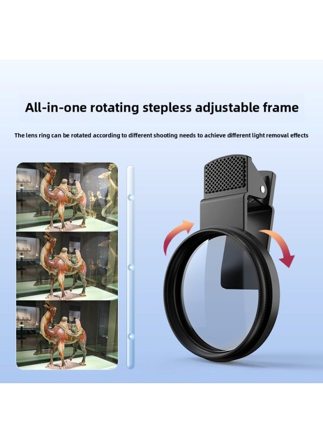 جنرال 2024 Mobile Phone Cpl For Millet For Apple Photography Filter 52 67mm Polarizer To Eliminate Reflective Artifact-Color:【67mm Cpl Polarizer】 + Mobile Phone Clip  - Image 5