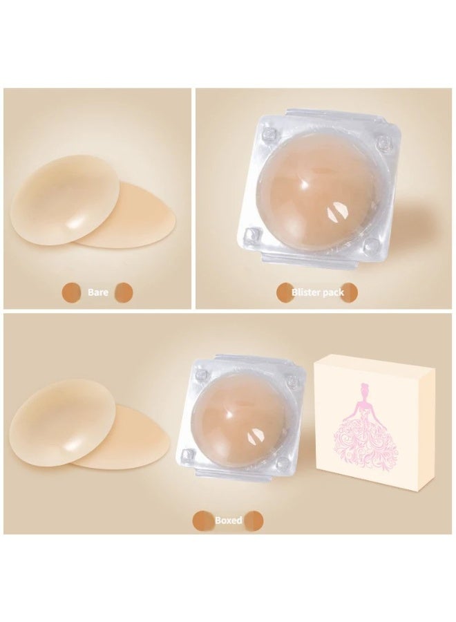 Silicone Nipple Covers Reusable Ultra Soft Self-Adhesive Breast Covers with Storage Box for Women - Image 3