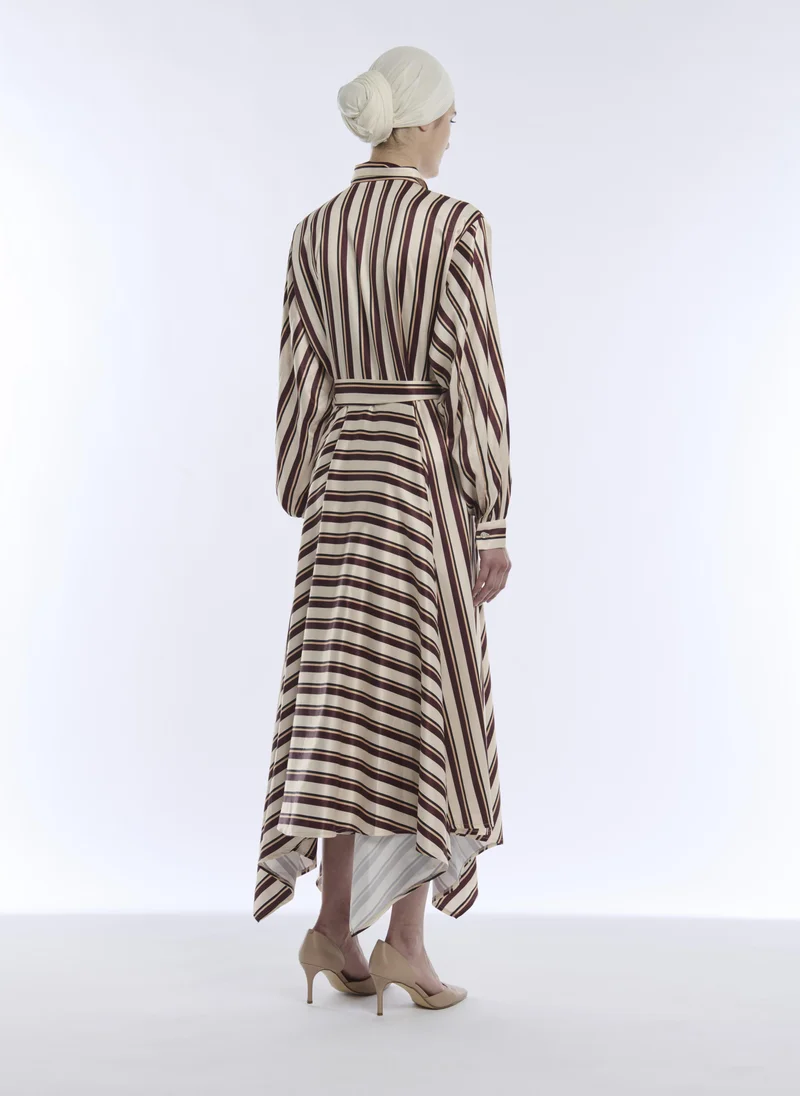 Iyal  Stripe Shirt Dress for Women | Best Price UAE