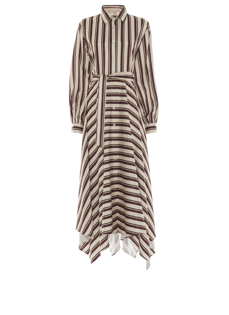 Iyal  Stripe Shirt Dress for Women | Best Price UAE
