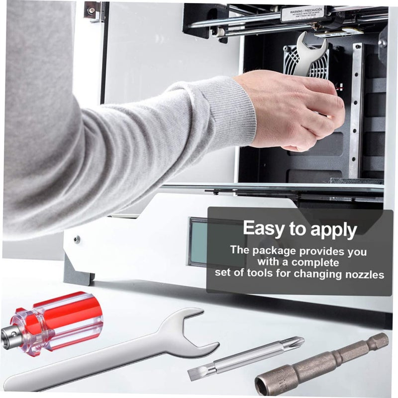 Alipis 3D Printer Nozzle Installation Removal Tool Set Wrench Screwdriver Maintenance Kit - Image 3