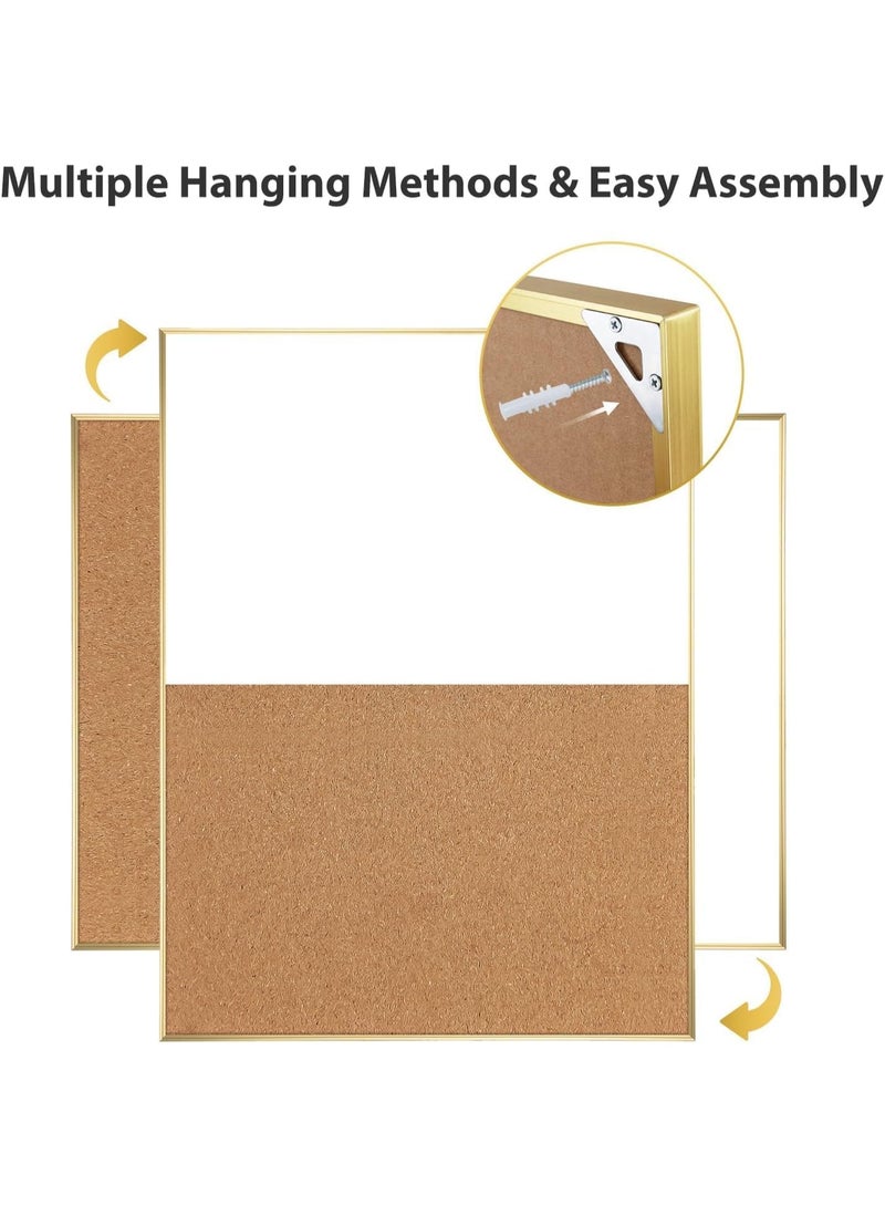 TAPIT Cork Board and Dry Erase White Board Combo 40x60cm Bulletin Board for Office Magnetic Whiteboard Cork Board for Walls with Frame Small Cork Memo Board for Classroom Dormitory - Image 4
