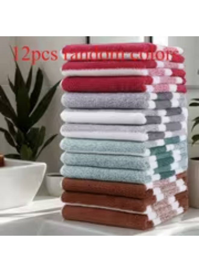 erorex 12pcs Extra Large Bath Towels - Quick-Dry, Ultra-Soft and Highly Absorbent Coral Fleece, 300GSM Heavyweight Microfiber for Spa, Gym & Hotel Use or Home – Multiple Colors Available: Red, Gray, Blue, Brown, White, Beige, Navy, Black, Maroon, Olive, Spa - Image 3