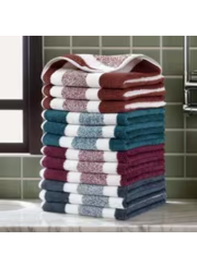 erorex 12pcs Extra Large Bath Towels - Quick-Dry, Ultra-Soft and Highly Absorbent Coral Fleece, 300GSM Heavyweight Microfiber for Spa, Gym & Hotel Use or Home – Multiple Colors Available: Red, Gray, Blue, Brown, White, Beige, Navy, Black, Maroon, Olive, Spa - Image 4