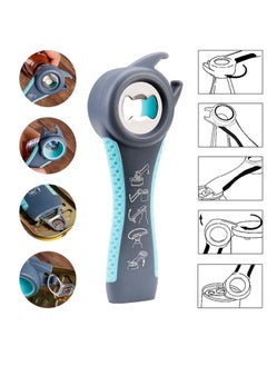 GUSGU 5 Pack Jar Opener Bottle Opener, 5 in 1 Bottle Opener and 4 in 1 Can Opener Kit with Silicone Jar Gripper Pad and Corkscrew Wine Opener, Multi Can Openers for Seniors  - Image 4