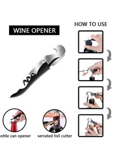 GUSGU 5 Pack Jar Opener Bottle Opener, 5 in 1 Bottle Opener and 4 in 1 Can Opener Kit with Silicone Jar Gripper Pad and Corkscrew Wine Opener, Multi Can Openers for Seniors  - Image 5