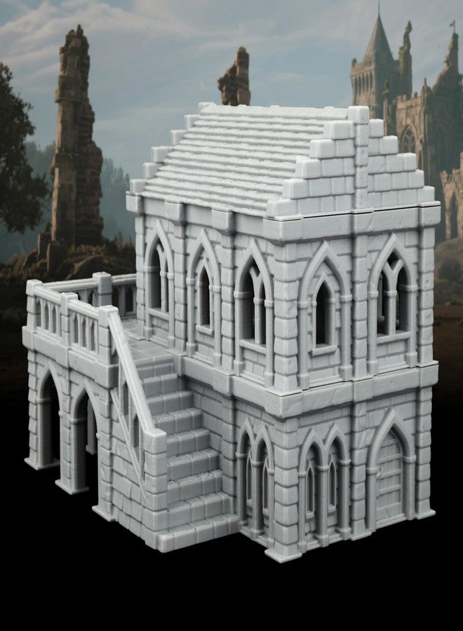 AUSPDICE Town Buildings RPG Terrain Set for DND Accessories, 28MM Scale Compatible with TTRPG Buildings, Table Maps Characters, and Dungeons and Dragons Scenario Pieces-AF1078 - Image 3
