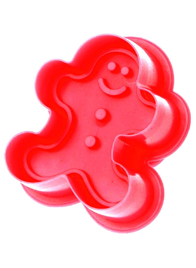 NIBEMINENT 4-Piece Cake Baking Mould Red 4.5 x 4.5centimeter  - Image 2