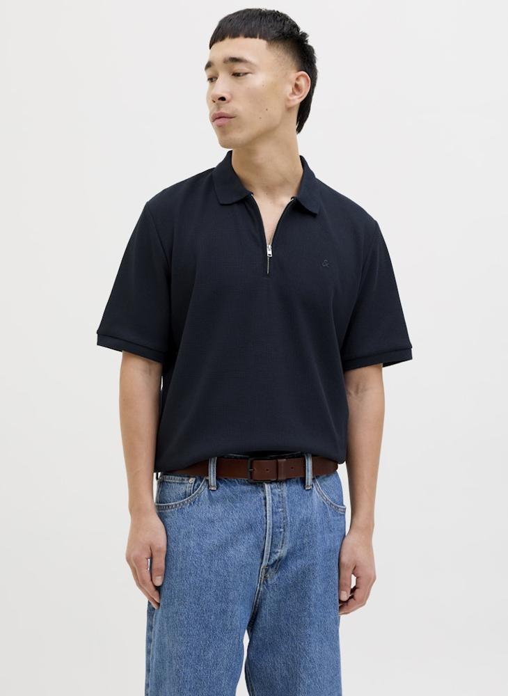 JACK & JONES Essential Half Zip Polo - Image 1