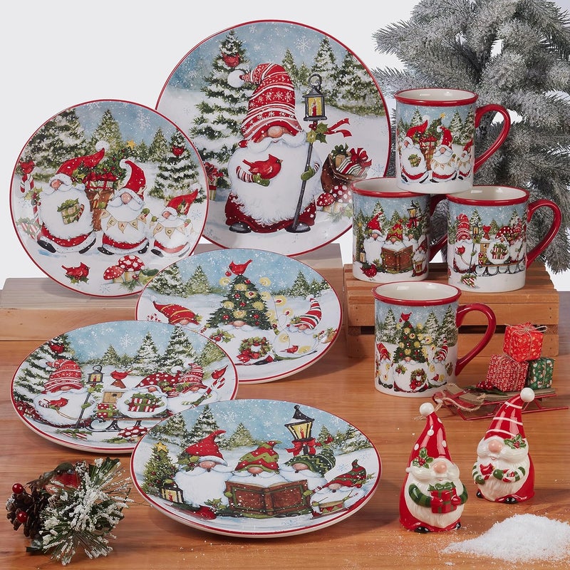 Certified International أطباق عشاء متنوعة التصميم من جنوم عيد الميلاد المعتمدين 11 مجموعة كبيرة من 4 - Image 3