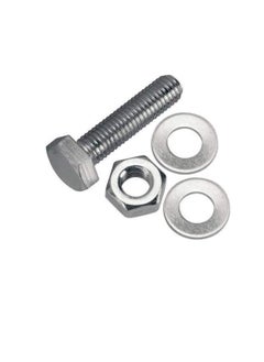 Generic 12 pcs Hex Head Screw Bolts Nuts & Washers Fully Thread GI Plain Finish Bolt Set. (6, 16MM)  - Image 3