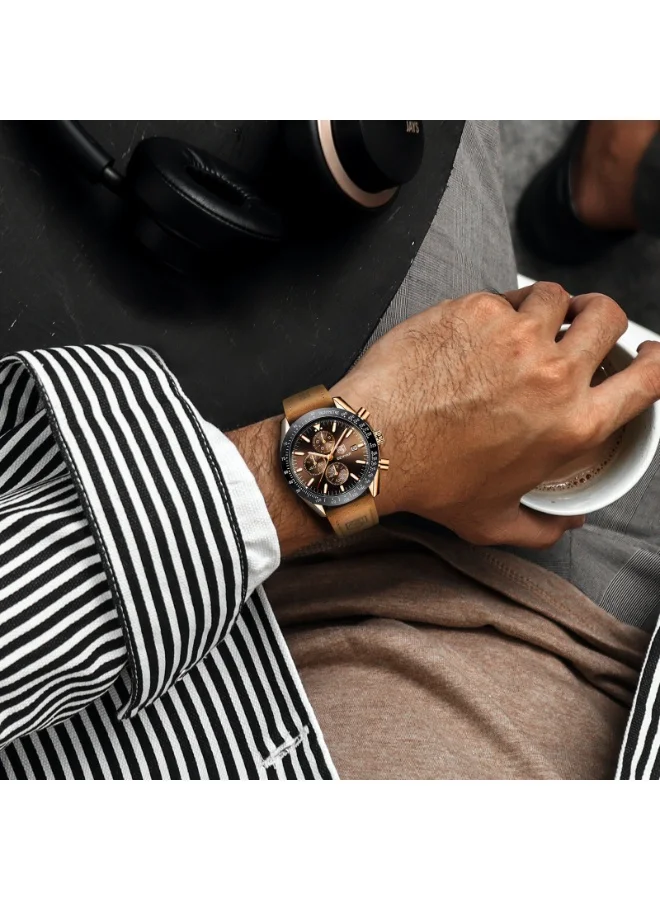 BENYAR BENYAR Watch for Men Analog Quartz Chronograph Waterproof Luminous Designer Mens Wrist Watches Business Work Sport Casual Dress Watch with Silicone Strap Elegant Gifts for Men