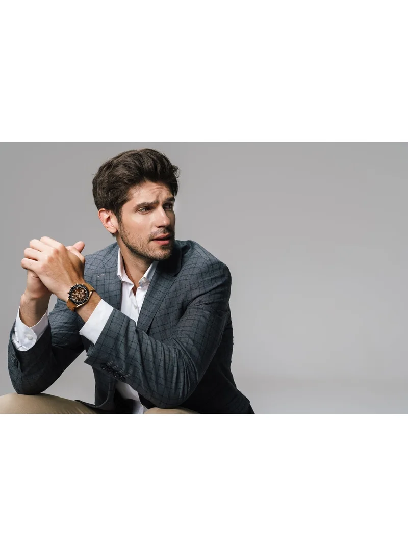 Benyar  BENYAR Watch for Men Analog Quartz Chronograph Waterproof Luminous Designer Mens Wrist Watches Business Work Sport Casual Dress Watch with leather Strap Elegant Gifts for Men for Men | Best Price UAE