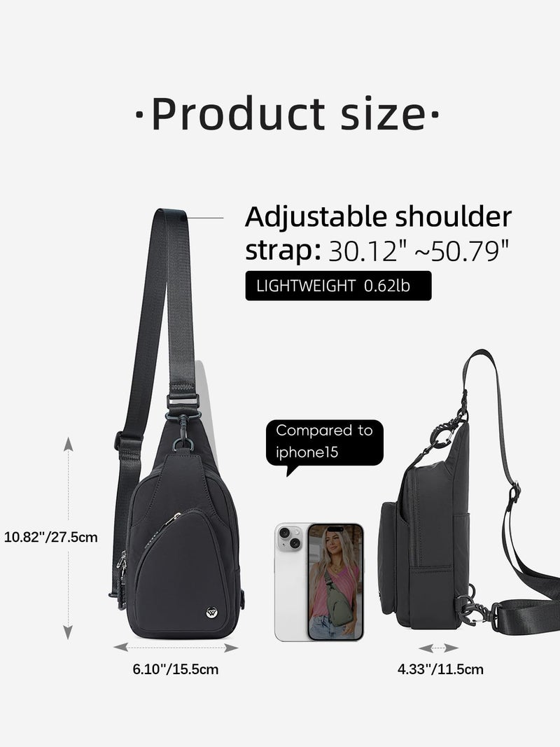 WESTBRONCO Small Sling Bag for Women Nylon Crossbody Sling Backpck Lightweight for Travel Casual Daily - Image 4