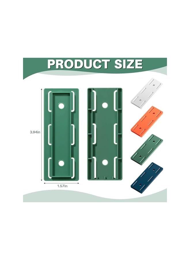 PROMASS 16 Pcs Power Strip Holder Wall Mount Self Adhesive Punch Free Socket Holder Storage Socket Slide Desktop Socket Fixer Bracket Stand Surge Protector Mount for Home Office Cable Management - Image 2