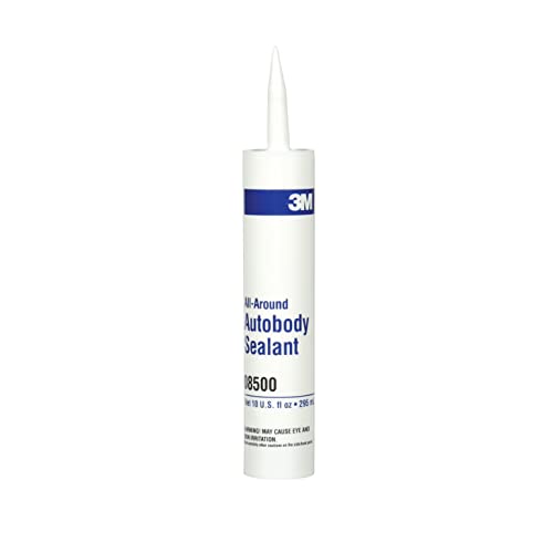 3M All-Around Autobody Sealant, 08500, Medium-Bodied, Water-Based, Quick-Drying, 1/10 gal/10 fl oz Cartridge , White - Image 1