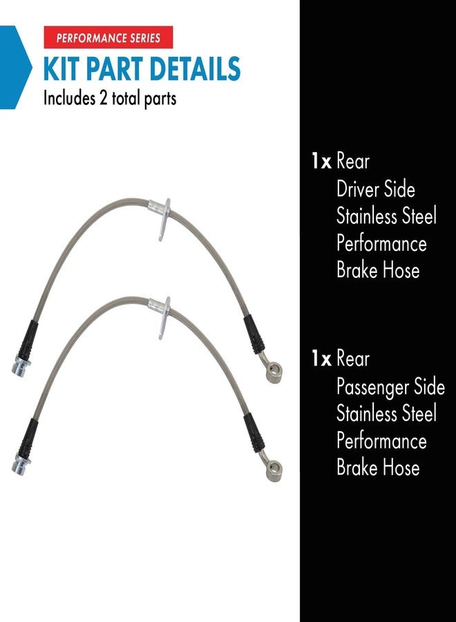 تي آر كيو طقم خراطيم فرامل خلفية عالية الأداء من TRQ، متوافق مع سيارات أكورا إنتيجرا (1994-2001)، وهوندا سيفيك (1992-2000)، وسيفيك ديل سول (1993-1997). - Image 2