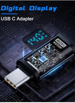 Excefore USB C Adapter with LED Wattage Display, 140W 40Gbps USB C Extension Adapter, PD 3.1 Type C Power Meter Tester, Digital Display Extender for Fast Charging, 2pcs  - Image 4