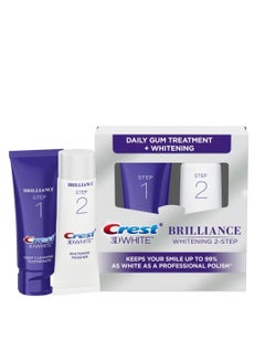 Crest Crest 3D White Brilliance 2 Step Kit, Deep Clean Toothpaste (4oz) + Teeth Whitening Gel (2.3oz)  - Image 1