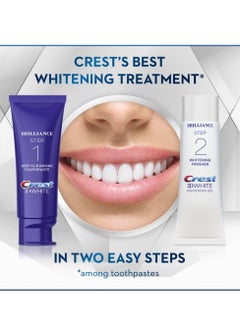 Crest Crest 3D White Brilliance 2 Step Kit, Deep Clean Toothpaste (4oz) + Teeth Whitening Gel (2.3oz)  - Image 2